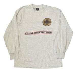 Mens Vinatge Single Stitch Karate Long Sleeve Size:medium